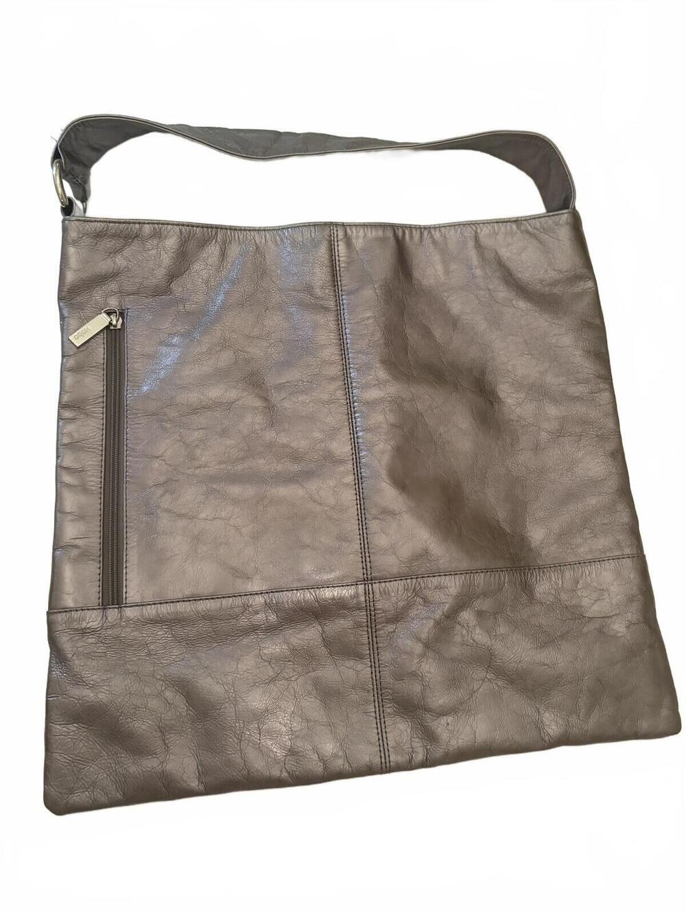 Y2K vintage Hobo slouchy leather hobo bag in metallic